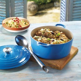 Le Creuset Круглая кастрюля 24см, чугун, цвет: марсель
