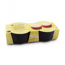 Le Creuset Набор кокотниц, 2шт, каменная керамика цвет: черный матовый