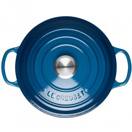 Le Creuset Круглая кастрюля 24см, чугун, цвет: марсель