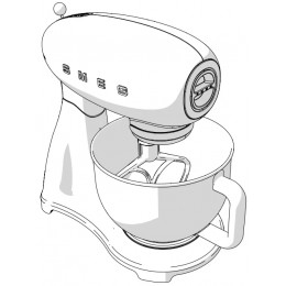 Планетарный миксер SMEG SMF02BLEU