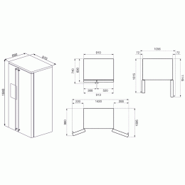 Холодильник Smeg SBS8004P