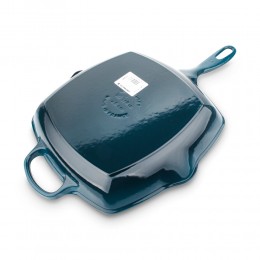 Le Creuset Сковорода-гриль квадратная, 26см, чугун, Лазурь