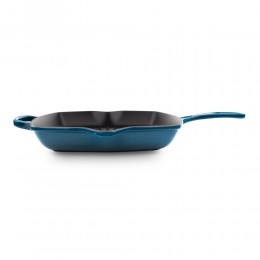 Le Creuset Сковорода-гриль квадратная, 26см, чугун, Лазурь