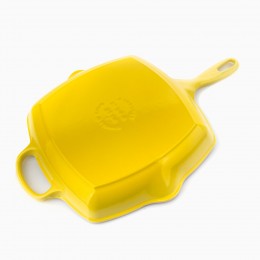 Le Creuset Квадратная сковорода-гриль 26 см, чугун, желтый