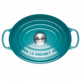 Le Creuset Кастрюля овальная для запекания 27 см, чугун, цвет бирюзовый