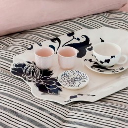 Чашка и блюдце Gien (для завтрака), Индиго, 260 мл., 18 см.фаянс