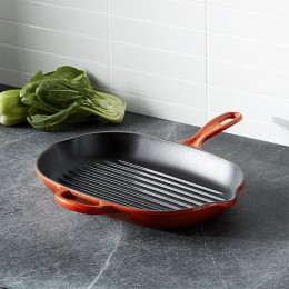 Le Creuset Овальная сковорода-гриль 32 см, чугун, оранж.лава