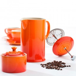 Le Creuset Кофейник с прессом 22 см, оранжевый 