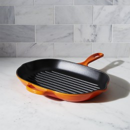 Le Creuset Овальная сковорода-гриль 32 см, чугун, оранж.лава