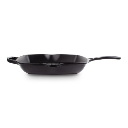 Le Creuset Квадратная сковорода-гриль 26 см, чугун, цвет: матовый черный