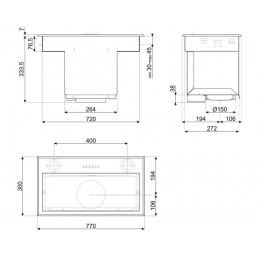 Вытяжка встраиваемая Smeg KSEG78PXE