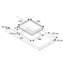 Варочная панель Bertazzoni P604LMODGNE