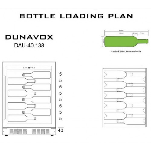 Винный шкаф Dunavox DAU-40.138B