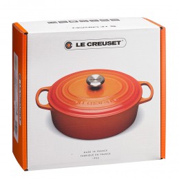 Le Creuset Кастрюля овальная для запекания 27 см, чугун, цвет оранжевая лава
