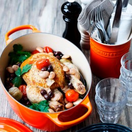 Le Creuset Кастрюля овальная для запекания 27 см, чугун, цвет оранжевая лава