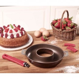 Форма для шарлотки с антипригарынм покрытием и сьемной ручкой, 18 см, PTMSF18, CRISTEL