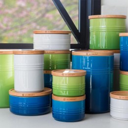 Le Creuset Банка с деревянной крышкой средняя, Лазурь