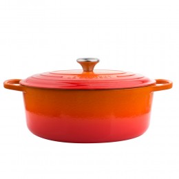 Le Creuset Кастрюля овальная для запекания 27 см, чугун, цвет оранжевая лава