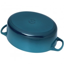 Le Creuset Кастрюля овальная, 31см, 6,3л, чугун, Лазурь