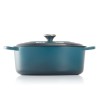 Le Creuset Кастрюля овальная, 31см, 6,3л, чугун, Лазурь