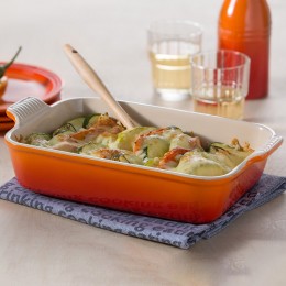 Le Creuset Прямоугольное блюдо 26см, каменная керамика, цвет: оранжевая лава