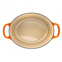 Le Creuset Кастрюля овальная для запекания 27 см, чугун, цвет оранжевая лава