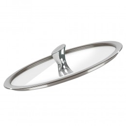 Крышка плоская Кастелин, стекло, блестящая, Ø26 см, K26CHVA, CRISTEL