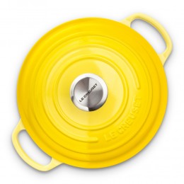 Le Creuset Неглубокая кастрюля 30см, чугун, цвет: желтый 