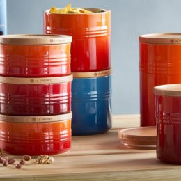 Le Creuset Банка с деревянной крышкой, 6 см, 0,7 л, оранжевая лава