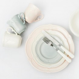 Блюдо круглое глубокое Gien, Ракушка, цвет белый, 32 см.фаянс