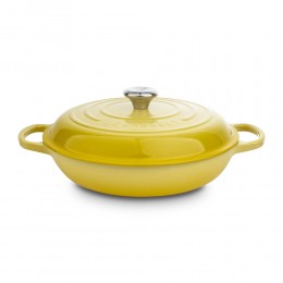 Le Creuset Неглубокая кастрюля 30см, чугун, цвет: желтый 