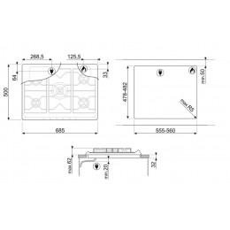 Варочная панель Smeg SRV876POGH