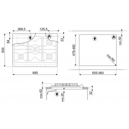Варочная панель Smeg SRV876AVOGH2
