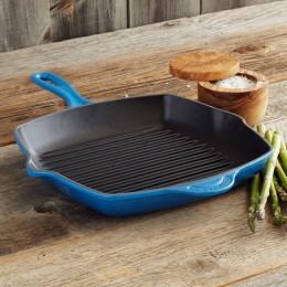 Le Creuset Квадратная сковорода-гриль, 26 см, цвет синий
