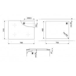 Индукционная варочная панель Smeg SI1F7845B