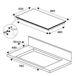 Варочная панель Bertazzoni P906IM3G5NE