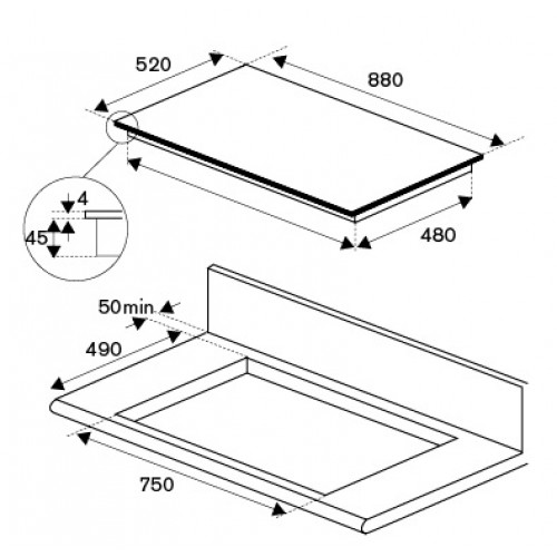 Варочная панель Bertazzoni P906IM3G5NE