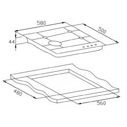 Газовая панель Weissgauff HGG 451 XFh