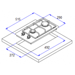 Газовая панель Weissgauff HGG 320 XB