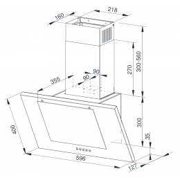 Вытяжка Weissgauff GAMMA 60 PB OW