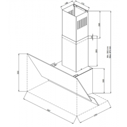 Вытяжка Weissgauff WGH 600 S TRIPLE BLACK GLASS