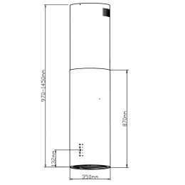 Вытяжка Weissgauff Tubus 1406 Island Black
