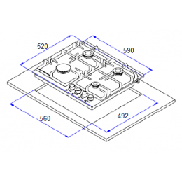 Газовая панель Weissgauff HGG 641 BGB