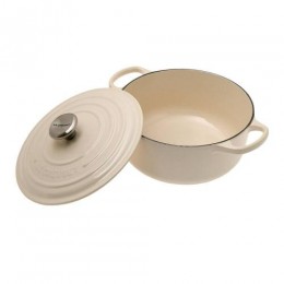 Le Creuset Кастрюля круглая для запекания 20 см, чугун, цвет жемчужный