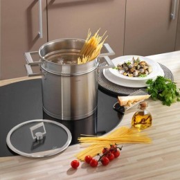 Крышка Стрейт-фикс, плоская из стекла, 18 см, с ручкой, K18SF, CRISTEL