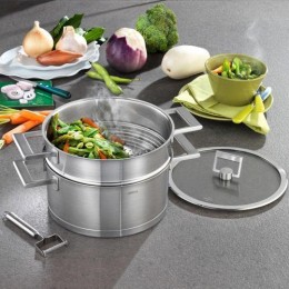 Крышка Стрейт-фикс, плоская из стекла, 18 см, с ручкой, K18SF, CRISTEL