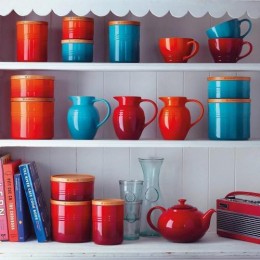 Le Creuset Банка с деревянной крышкой XXL, 19 см, 2,1 л, оранжевая лава