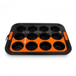 Le Creuset Форма для кексов 12 ячеек, алюминий, с антипригарным покрытием, цвет: гранитный 