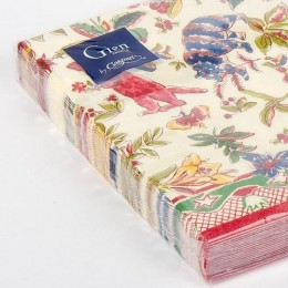 Салфетки бумажные Gien, Волшебный сад, 16х16 см.