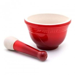 Le Creuset Ступка столовая с пестиком, 0.3л, каменная керамика, цвет вишневый